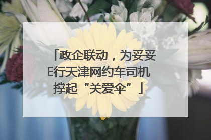 政企联动，为妥妥E行天津网约车司机撑起“关爱伞”