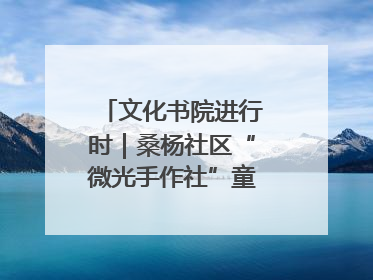 文化书院进行时｜桑杨社区“微光手作社”童心绘夏韵
