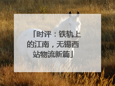 时评：铁轨上的江南，无锡西站物流新篇