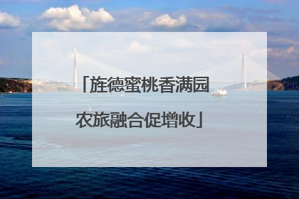旌德蜜桃香满园 农旅融合促增收