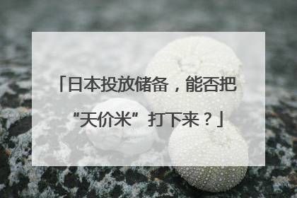 日本投放储备，能否把“天价米”打下来？