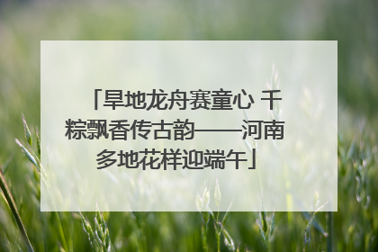 旱地龙舟赛童心 千粽飘香传古韵——河南多地花样迎端午