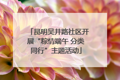 昆明吴井路社区开展“粽情端午 分类同行”主题活动