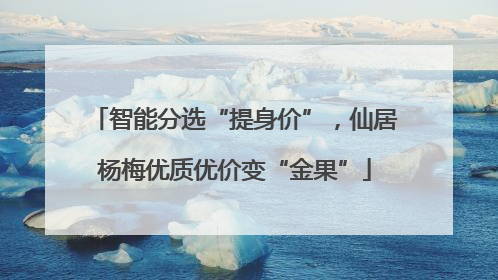 智能分选“提身价”，仙居杨梅优质优价变“金果”