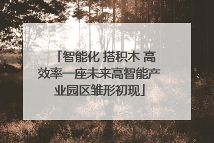 智能化 搭积木 高效率一座未来高智能产业园区雏形初现