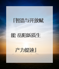 智造与开放赋能 岳阳新质生产力提速
