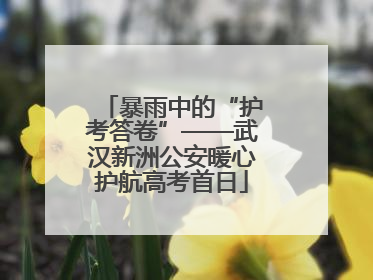 暴雨中的“护考答卷”——武汉新洲公安暖心护航高考首日