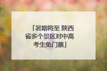 暑期将至 陕西省多个景区对中高考生免门票