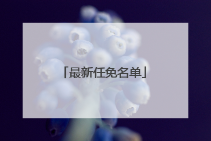 最新任免名单
