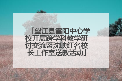 望江县雷阳中心学校开展跨学科教学研讨交流暨沈映红名校长工作室送教活动