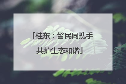 桂东：警民同携手 共护生态和谐