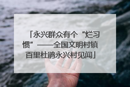 永兴群众有个“烂习惯”——全国文明村镇百里杜鹃永兴村见闻
