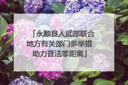 永顺县人武部联合地方有关部门多举措助力普法零距离