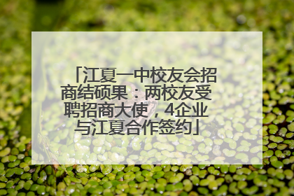 江夏一中校友会招商结硕果：两校友受聘招商大使，4企业与江夏合作签约