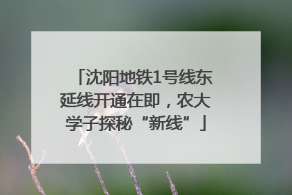 沈阳地铁1号线东延线开通在即，农大学子探秘“新线”