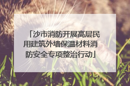 沙市消防开展高层民用建筑外墙保温材料消防安全专项整治行动