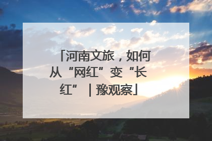 河南文旅，如何从“网红”变“长红”｜豫观察