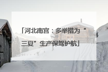 河北南宫：多举措为“三夏”生产保驾护航