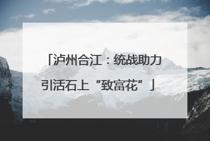 泸州合江：统战助力引活石上“致富花”