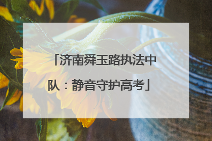 济南舜玉路执法中队：静音守护高考