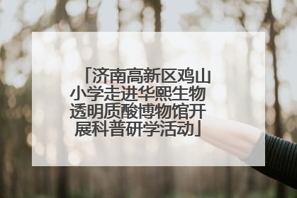 济南高新区鸡山小学走进华熙生物透明质酸博物馆开展科普研学活动
