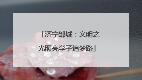 济宁邹城：文明之光照亮学子追梦路