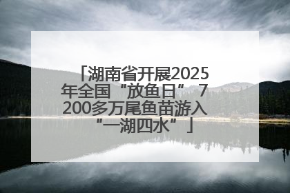 湖南省开展2025年全国“放鱼日” 7200多万尾鱼苗游入“一湖四水”