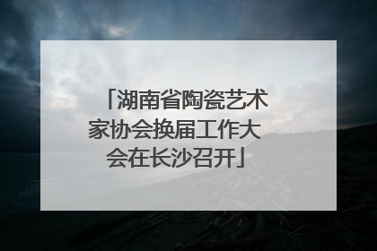 湖南省陶瓷艺术家协会换届工作大会在长沙召开