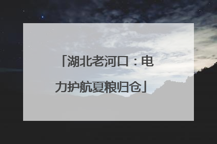湖北老河口：电力护航夏粮归仓