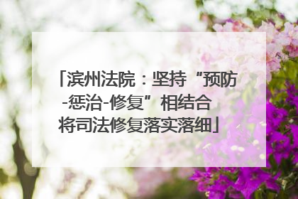 滨州法院：坚持“预防-惩治-修复”相结合 将司法修复落实落细