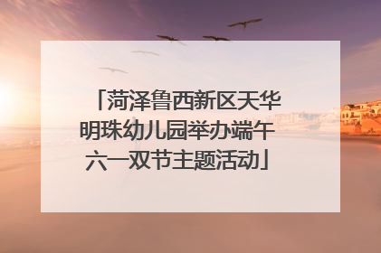 菏泽鲁西新区天华明珠幼儿园举办端午六一双节主题活动