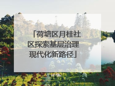 荷塘区月桂社区探索基层治理现代化新路径