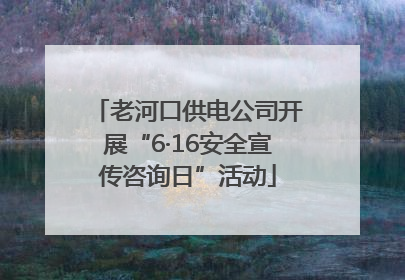 老河口供电公司开展“6·16安全宣传咨询日”活动