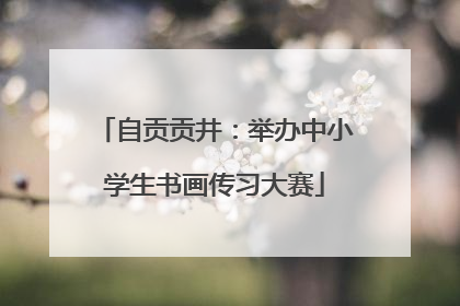 自贡贡井：举办中小学生书画传习大赛