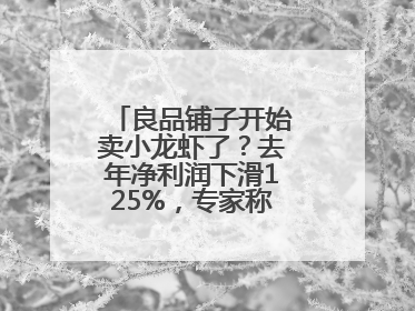 良品铺子开始卖小龙虾了？去年净利润下滑125%，专家称转型极为关键