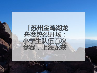 苏州金鸡湖龙舟赛热烈开场：小学生队伍首次参赛，上海龙获国际组冠亚军