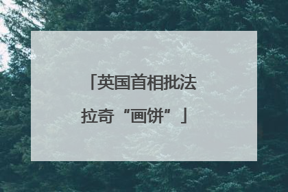 英国首相批法拉奇“画饼”
