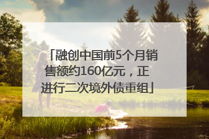 融创中国前5个月销售额约160亿元，正进行二次境外债重组