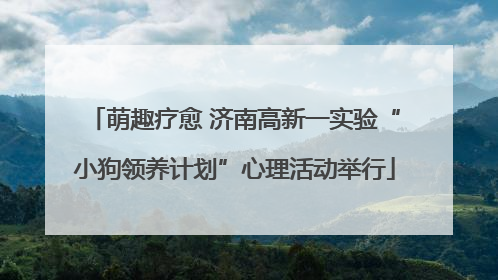 萌趣疗愈 济南高新一实验“小狗领养计划”心理活动举行