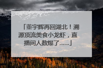 董宇辉再回湖北！溯源顶流美食小龙虾，直播间人数爆了……