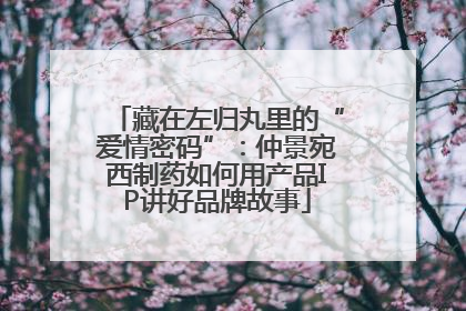 藏在左归丸里的“爱情密码”：仲景宛西制药如何用产品IP讲好品牌故事
