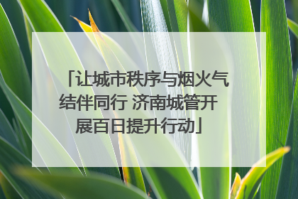 让城市秩序与烟火气结伴同行 济南城管开展百日提升行动