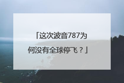 这次波音787为何没有全球停飞？
