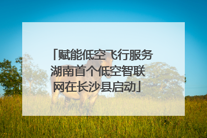 赋能低空飞行服务 湖南首个低空智联网在长沙县启动