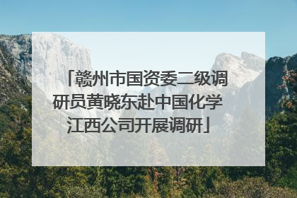 赣州市国资委二级调研员黄晓东赴中国化学江西公司开展调研