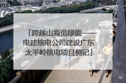 跨越山海觅绿能——电建核电公司建设广东太平岭核电项目侧记