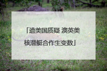 遭美国质疑 澳英美核潜艇合作生变数