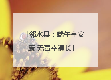 邻水县：端午享安康 无毒幸福长