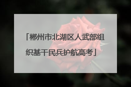 郴州市北湖区人武部组织基干民兵护航高考