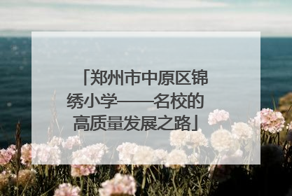 郑州市中原区锦绣小学——名校的高质量发展之路